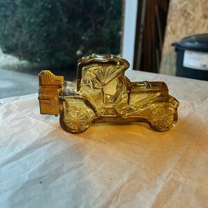 Vintage Avon Amber Glass Packard roadster cologne bottle